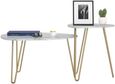 Nowata Athena White Marble Effect Nesting of 2 Tables - 7021891COMNUK