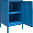 Nowata Cache Blue Locker End Table - 2354810COMNUK