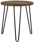 Obion Round End Table in Walnut - 3613222COMUK