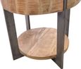 Old Empire Mango Wood Round Lamp Table