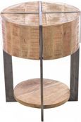 Old Empire Mango Wood Round Lamp Table