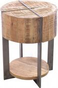 Old Empire Mango Wood Round Lamp Table