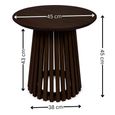 Ollie Lamp Table - Round - Slatted Base - Dark Oak