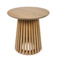 Ollie Lamp Table - Round - Slatted Base - Natural Oak