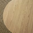 Ollie Lamp Table - Round - Slatted Base - Natural Oak