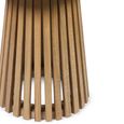 Ollie Lamp Table - Round - Slatted Base - Natural Oak
