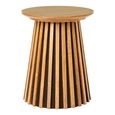Osaka Round Side Table - Slatted Base - Oak