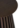 Osaka Round Side Table - Slatted Base - Smoked Oak