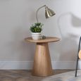 Palma Oak Round End Table