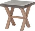 Pimlico Acacia Wood and Concrete Top X Leg Square Side Table