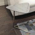 Plectrum Accent Table - Triangular - Marble with Steel Base - Variation Available