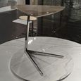 Plectrum Accent Table - Triangular - Marble with Steel Base - Variation Available