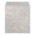 Prague Side Table - Square - Beige Marble Effect