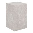 Prague Side Table - Tall - Beige Marble Effect