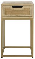 Rattan 1 Drawer Side Table