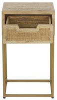Rattan 1 Drawer Side Table