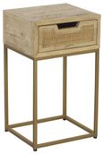 Rattan 1 Drawer Side Table