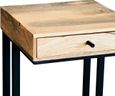 Ravi Mango Wood 1 Drawer Large C Shape Side Table