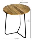 Ravi Mango Wood 45cm Round Side Table