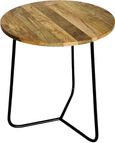 Ravi Mango Wood 45cm Round Side Table
