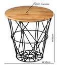 Ravi Mango Wood 50cm Round Cage Side Table