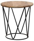Ravi Mango Wood Round Small Accent Table