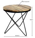 Ravi Mango Wood Round Star Accent Table