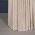 Ribbed Mango Wood Side Table - Round - Occasional