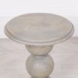 Rustic Mango Wood Stacked Ball Side Table - Round - Occasional