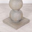 Rustic Mango Wood Stacked Ball Side Table - Round - Occasional