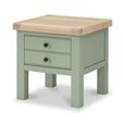 Salcombe Lamp Table - 1 Drawer - Sage Oak