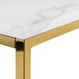 Scala Lamp Table - Square - White Marble Effect and Gold