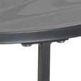 Seaford Side Table - Round - Black Melamine and Metal