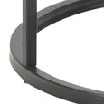 Seaford Side Table - Round - Black Melamine and Metal