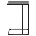 Seaford Side Table - Black Melamine and Metal