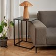 Seaford Side Table - Black Melamine and Metal