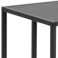 Seaford Side Table - Black Melamine and Metal