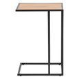 Seaford Side Table - Oak and Black Metal