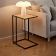 Seaford Side Table - Oak and Black Metal