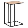 Seaford Side Table - Oak and Black Metal