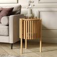 Soho Side Table - 1 Door - Slatted Story Round - Oak