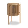 Soho Side Table - 1 Door - Slatted Story Round - Oak