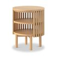 Soho Side Table - Round - Slatted Open - Oak