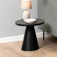 Soli Side Table - Round - Black Ceramic