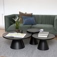 Soli Side Table - Round - Black Ceramic