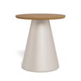 Soli Side Table - Round - Oak and Grey Metal
