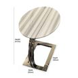 Swan Oval Accent Table - Marble with Steel Base - Variation Available