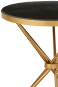 Templar Side Table - Round - Black Marble and Gold