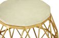 Templar Side Table - Round - Stone and Gold
