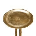 Side Table - Round - Textured Gold Metal